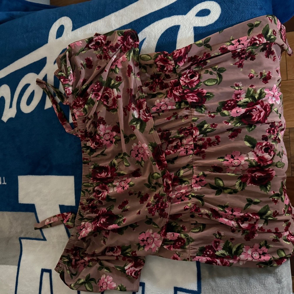 Floral Pink Ruched Top